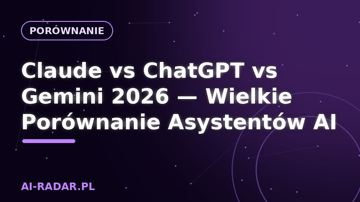Claude vs ChatGPT vs Gemini 2026 — Wielkie Porównanie Asystentów AI