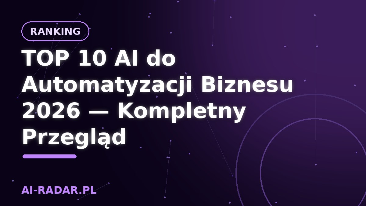 TOP 10 AI do Automatyzacji Biznesu 2026 — Kompletny Przegląd