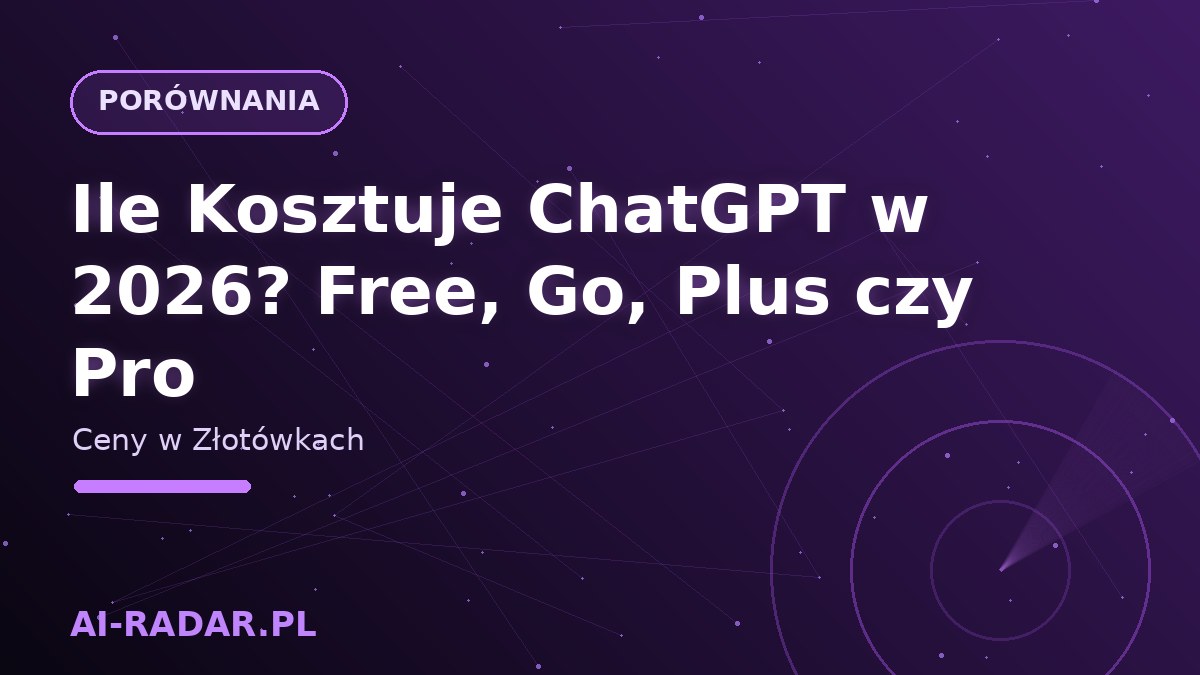 Ile Kosztuje ChatGPT w 2026? Free, Go, Plus czy Pro — Ceny w Złotówkach